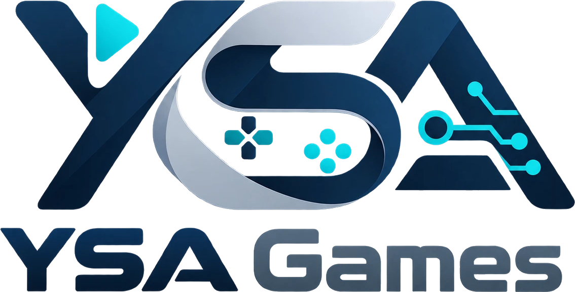 YSA Games logosu, tam renkli